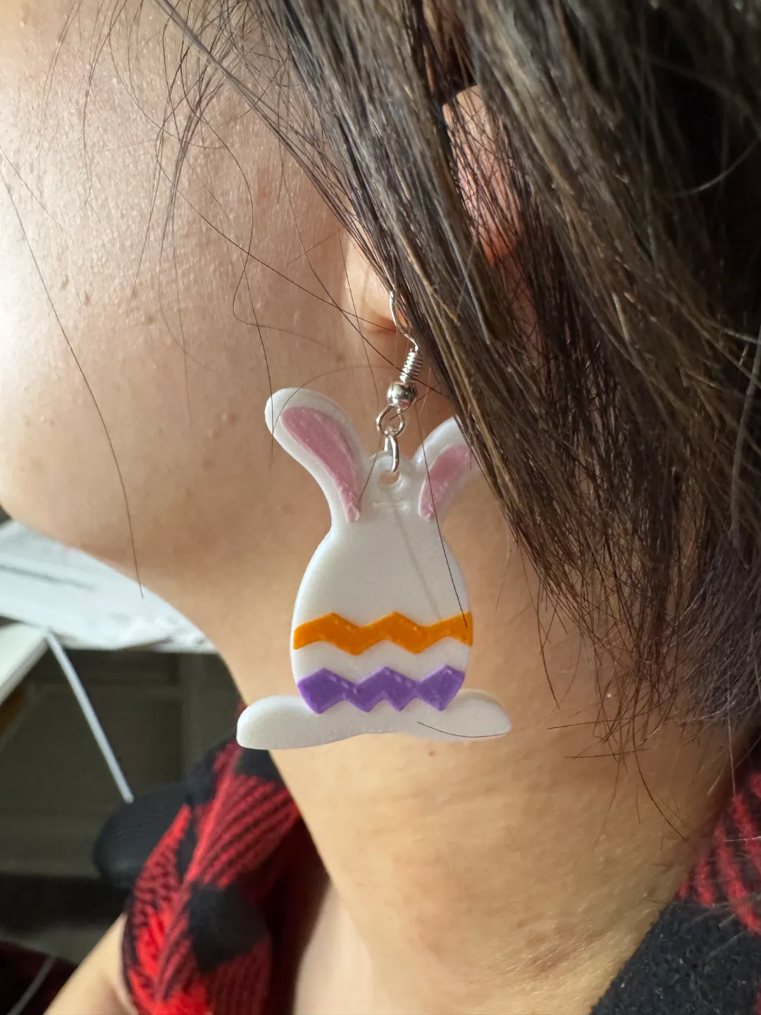 Easter Egg Bunny Earrings view 2