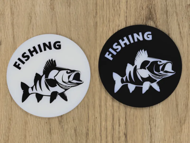 Fishing Coaster / Untersetzer / perch