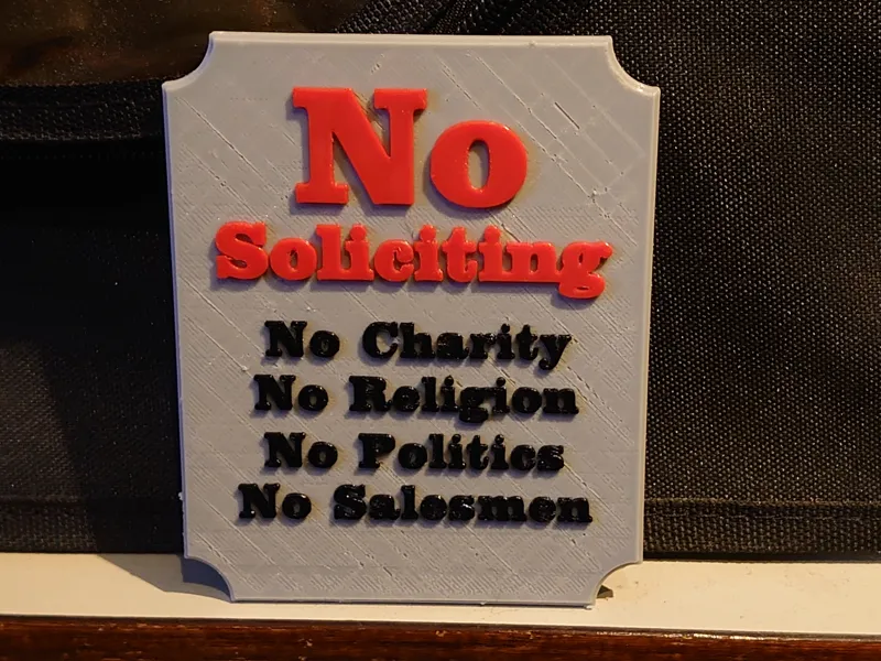 NO - door sign EN & NL