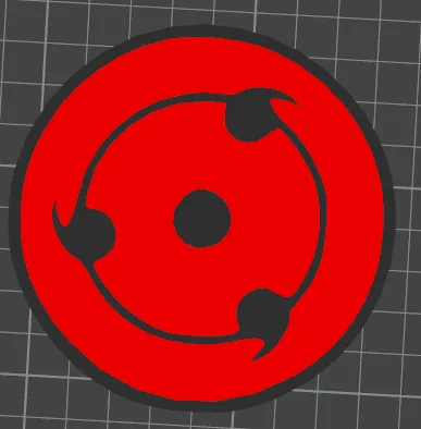 Tomoe 3 Sharingan coaster Naruto 93mm Mangekyou