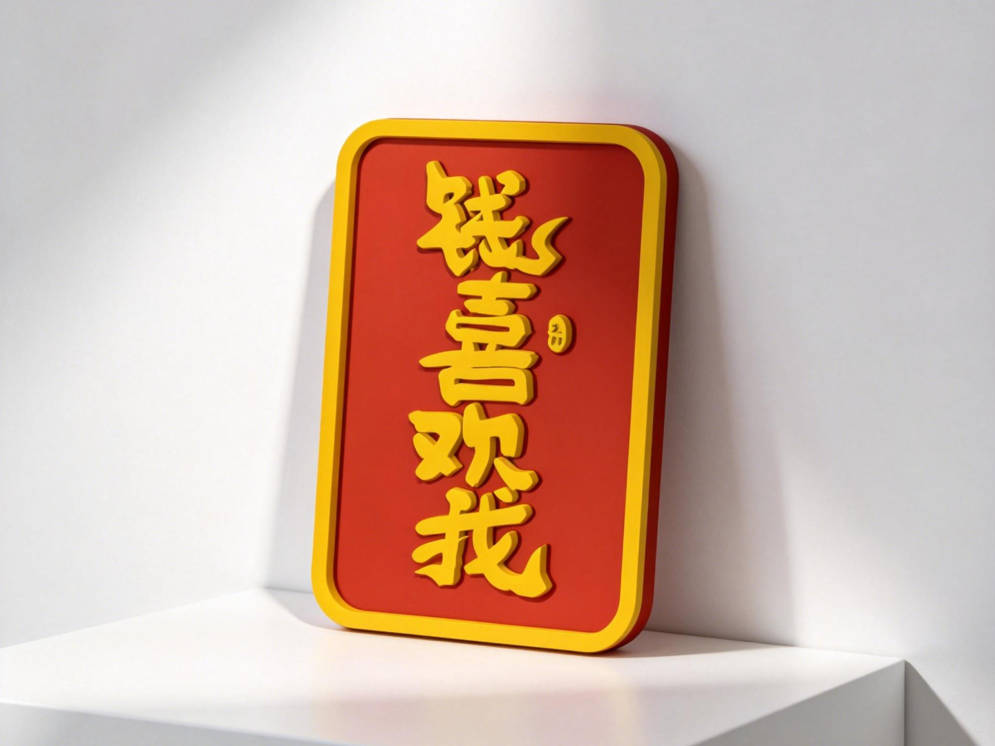 钱喜欢我-新店开业招财摆件-办公室工位好运装饰