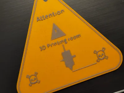 Attention §D Printing room sign 