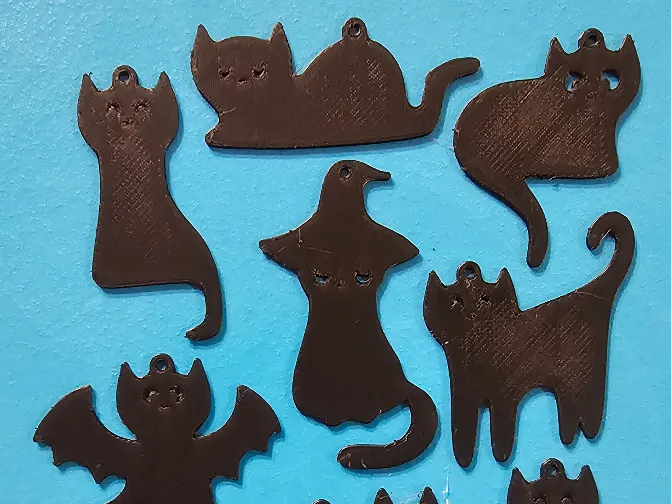 Halloween Black Cat Charms