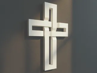 Interwoven Minimalistic Cross - Celtic style