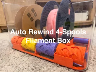 Auto Rewind 4-Spools Filament Box