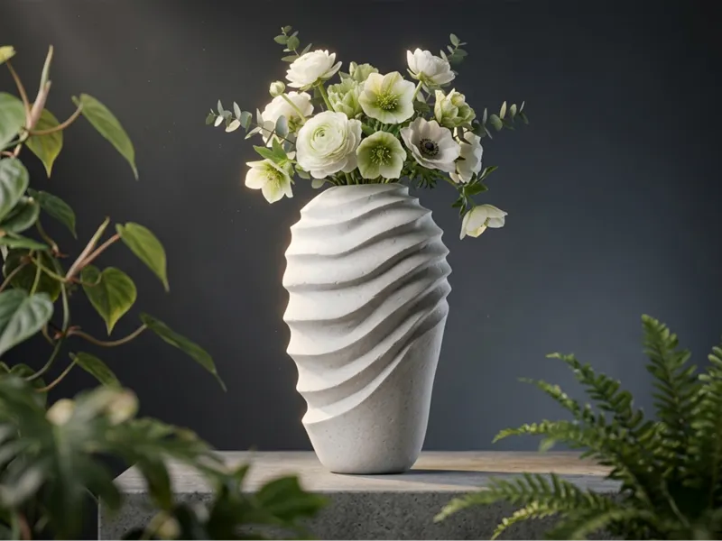 SpiralShell Vase – Elegant Twisted Flower Vase