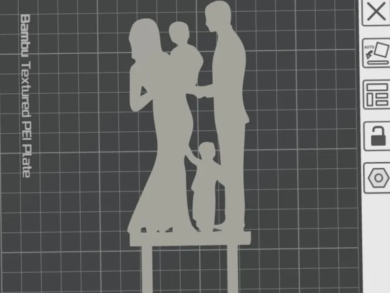 Cake topper wedding couple with two children - Free 3D Print Model ...