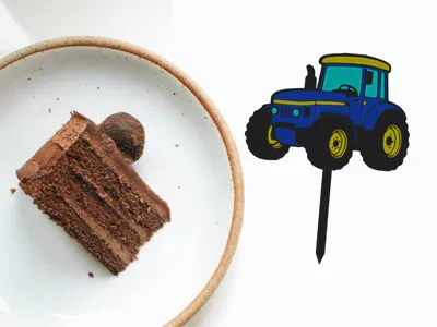 Tractor cake topper