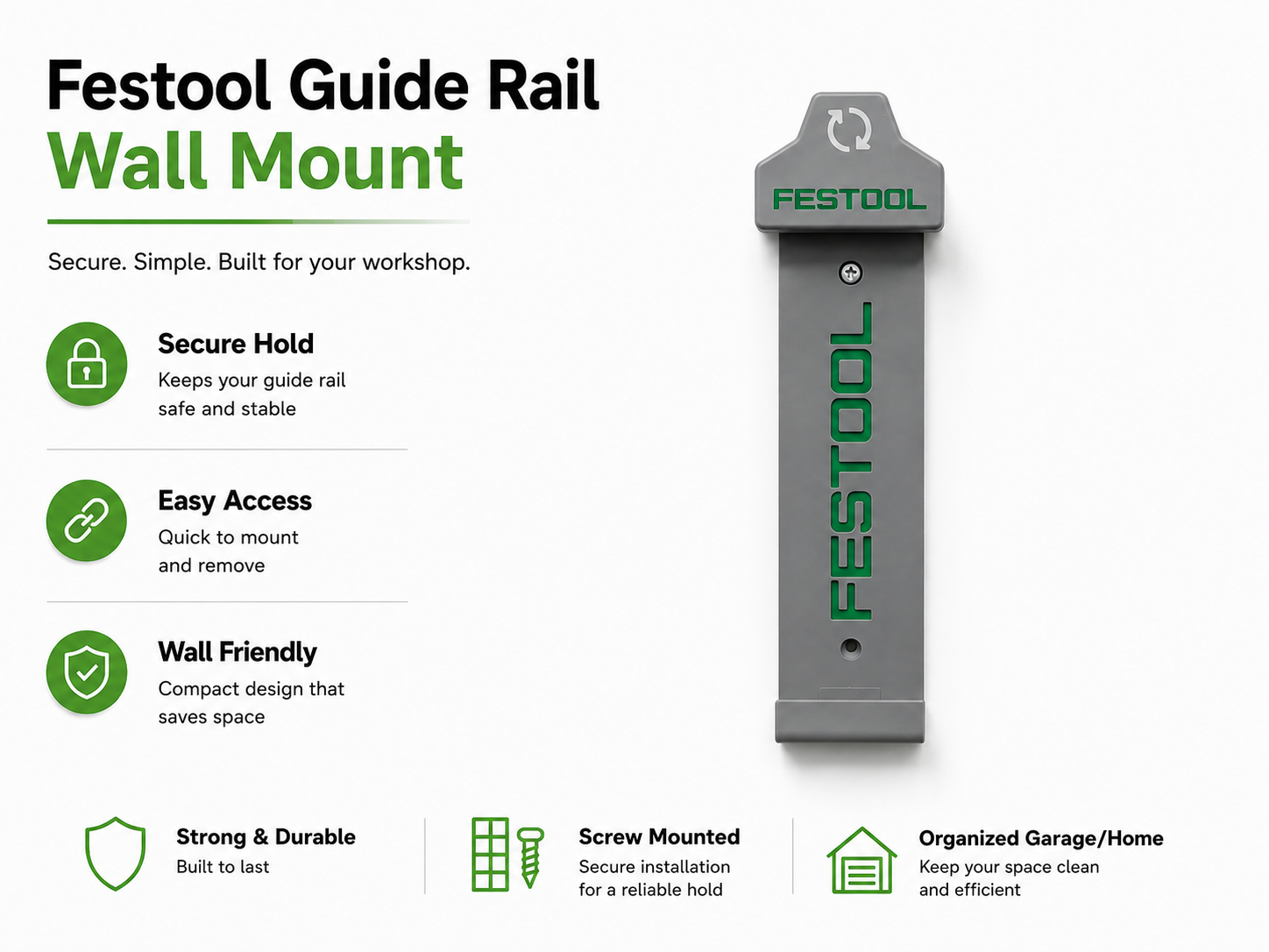 Festool Guide Rail Wall Mount