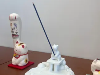 小猫钓鱼插香台香薰台