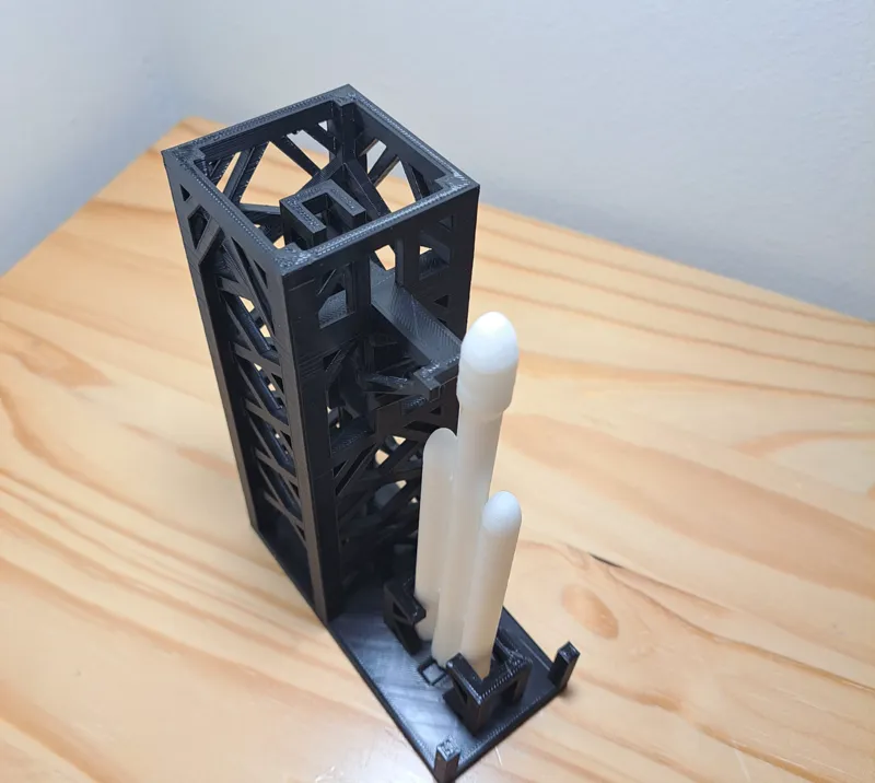 Spaceship With Launch Tower