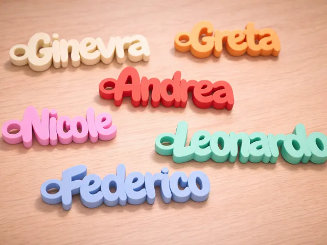 Portachiavi Nome Parametrico Personalizzabile