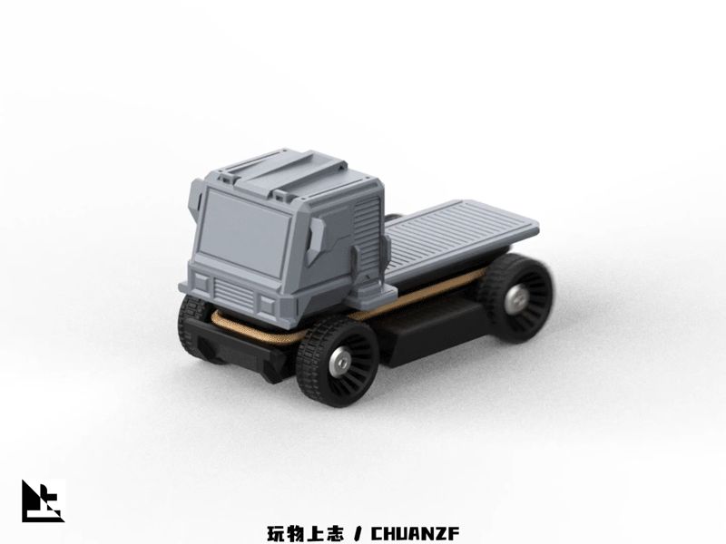 橡皮筋小卡车/桌面瞄准+撞击小玩具