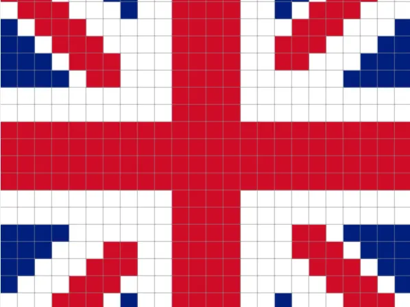 Great Britain squared flag - Pixel Puzzle