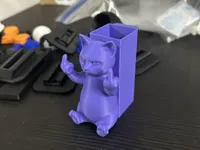 Figurine chat avec pince porte-tube — photo 1