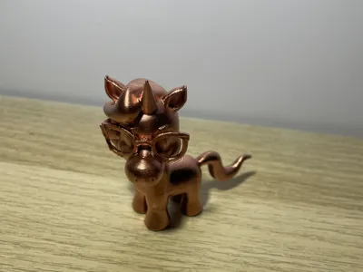 unicorn figure with glasses