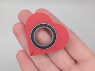 Valentine Heart Spinner Keychain ;) Fidget Gift