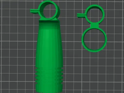 Blowgun foregrip and flashlight adapter (test)