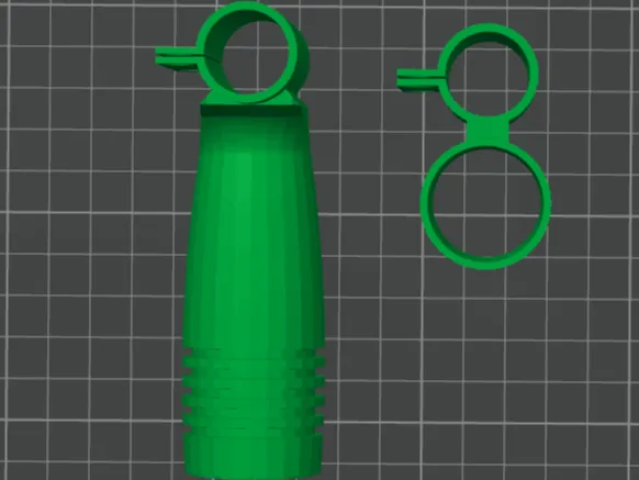 Blowgun foregrip and flashlight adapter (test)