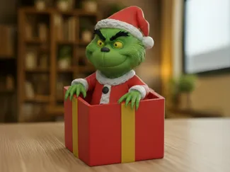 The Grinch in Gift Box - Christmas Edition 3D 