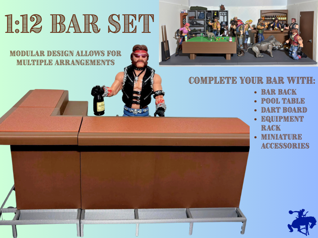 Modular Bar Set for 1:12 Scale Action Figures
