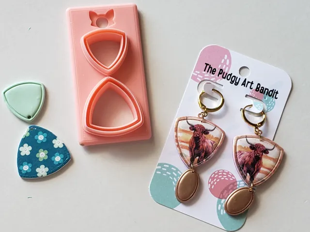 "Kristin" Abstract Polymer Clay Earring Cutter