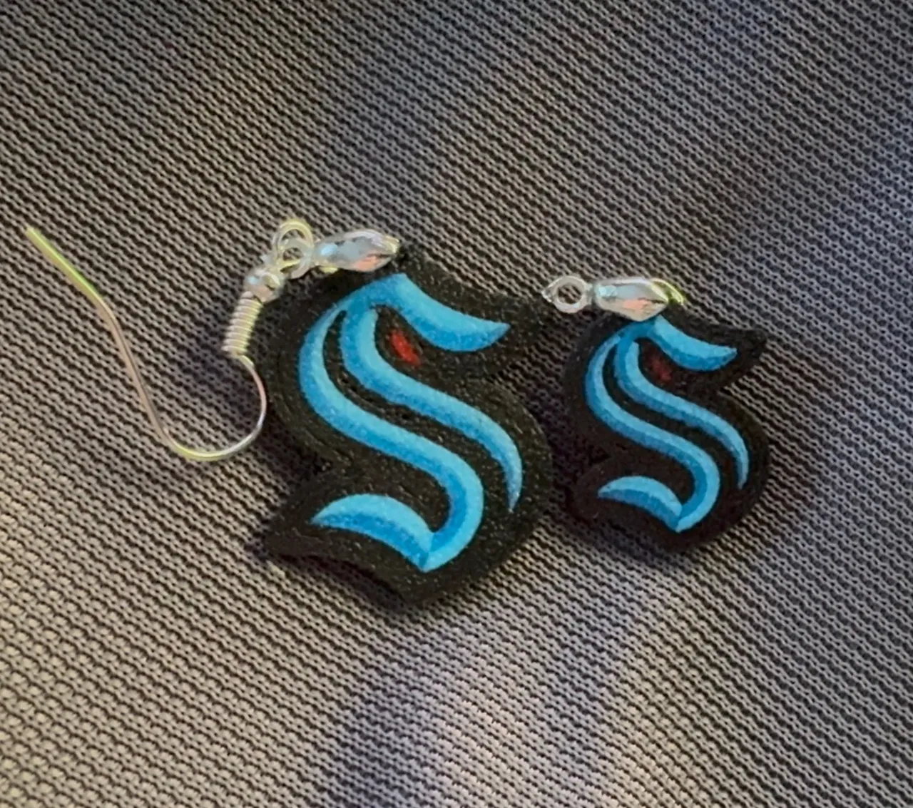 Seattle Kraken Earrings view 2