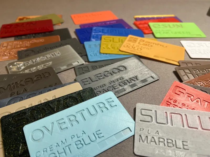 Business Card Swatch - Filament Management System