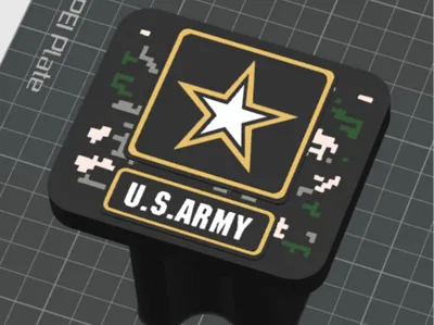Army Inspired Trailer Hitch Cover
