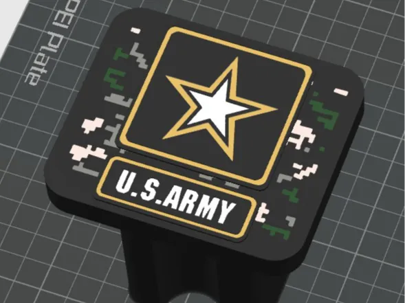 Army Inspired Trailer Hitch Cover