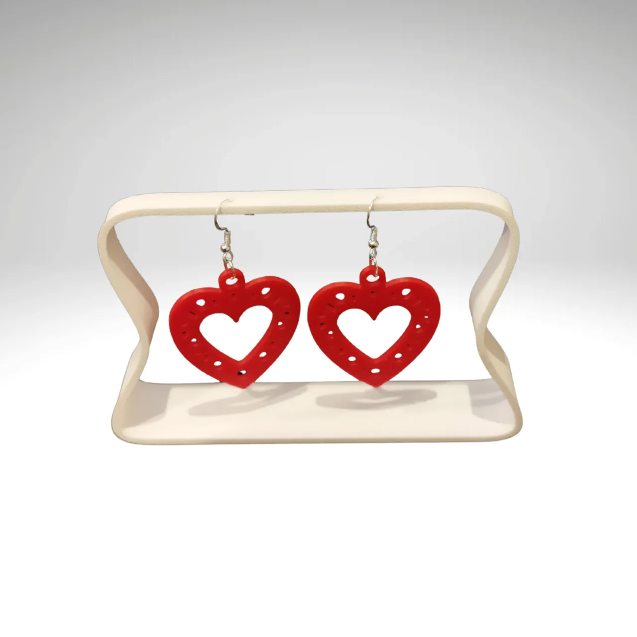 Valentine's Day heart earrings view 3