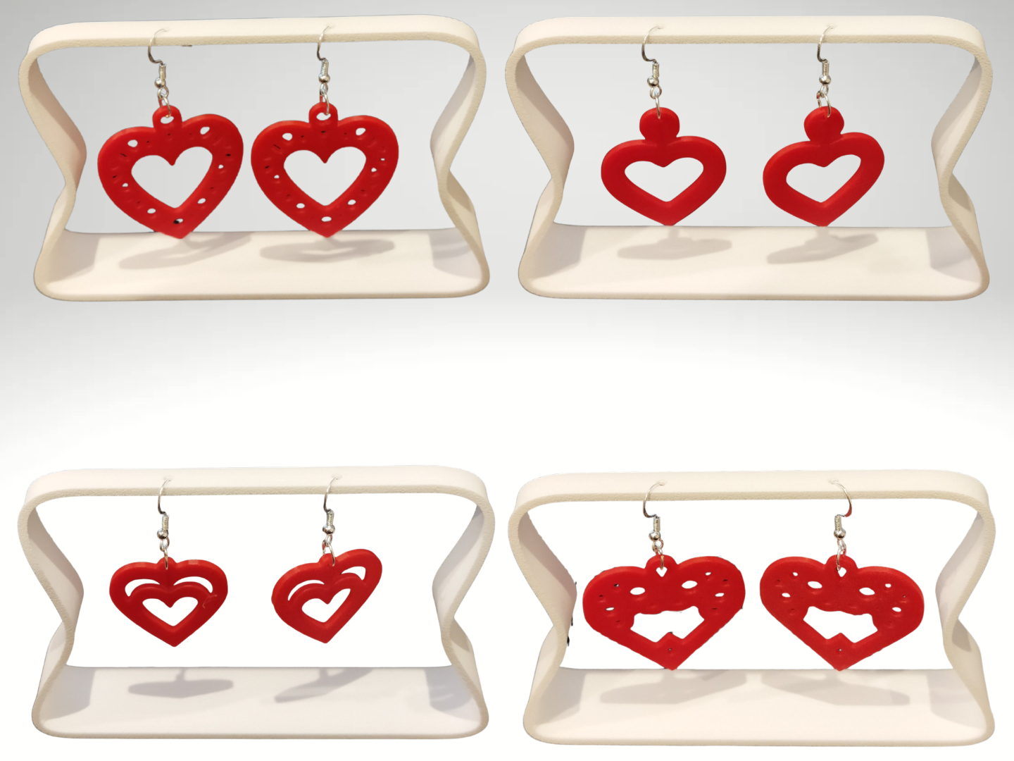 Valentine's Day heart earrings