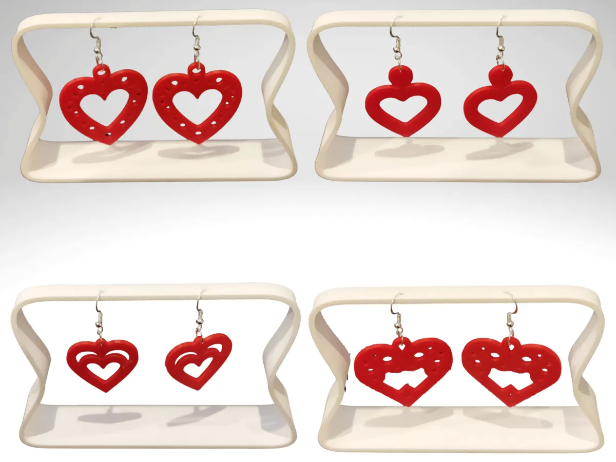 Boucles d'oreilles cœur Saint-Valentin