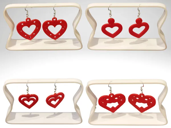 Boucles d'oreilles cœur Saint-Valentin
