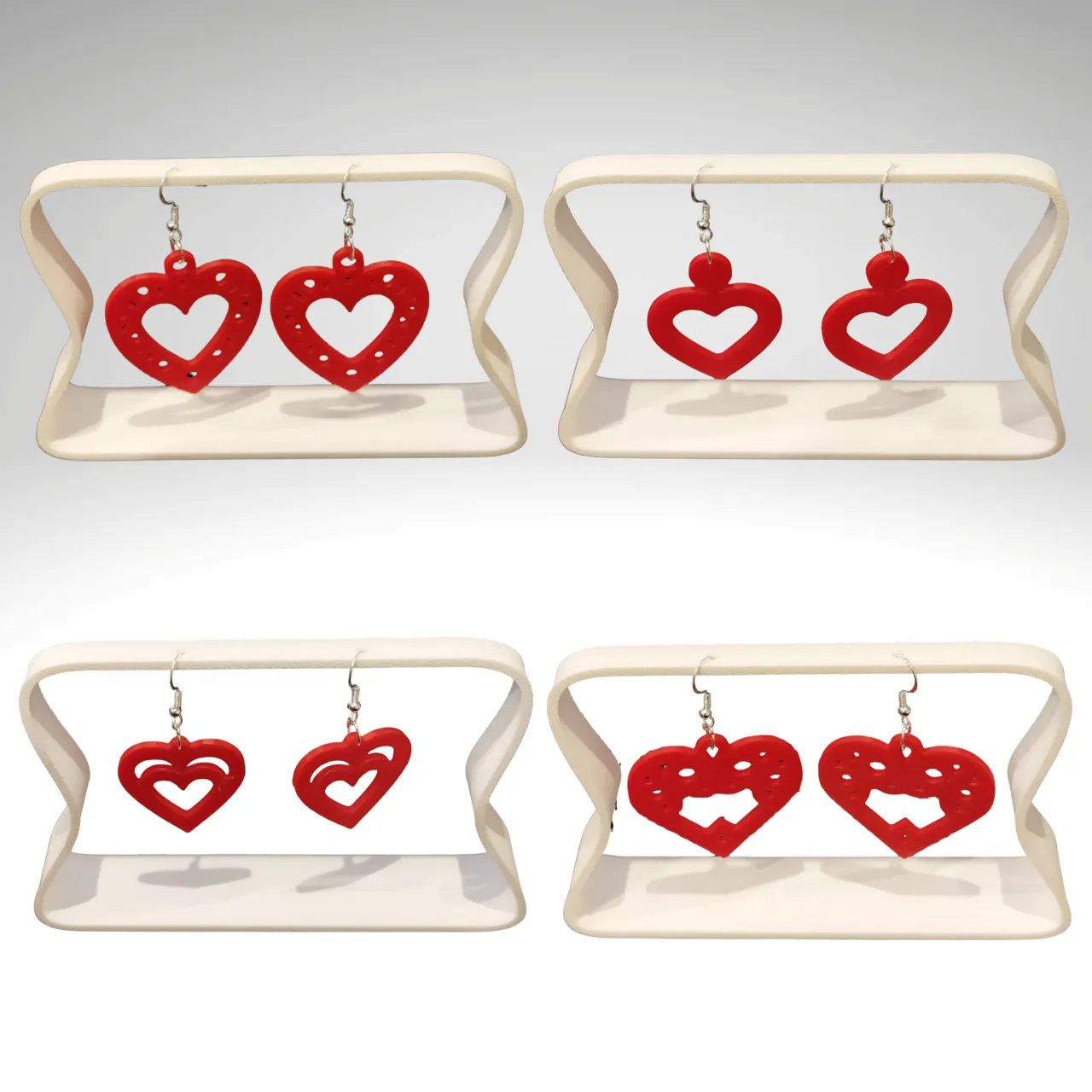 Valentine's Day heart earrings view 2