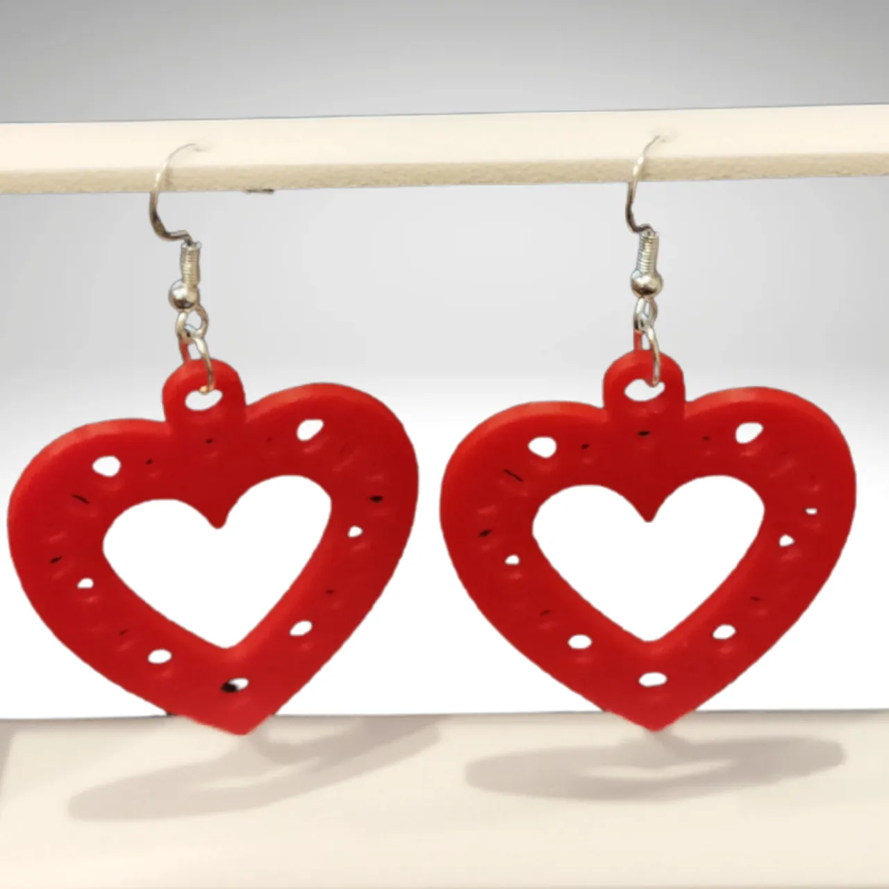 Valentine's Day heart earrings view 4