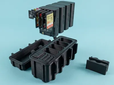 Rugged box Canon LPE6 battery - SD card - Micro SD