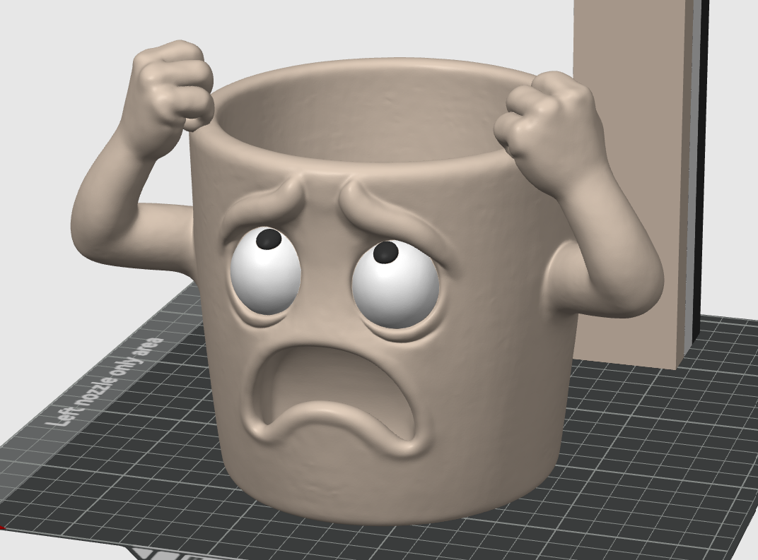 Miniatura 1 do modelo 3D Shocked Planter Pot - Funny Plant Pot