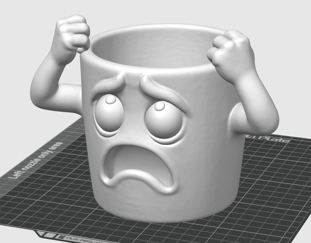 Miniatura 2 do modelo 3D Shocked Planter Pot - Funny Plant Pot