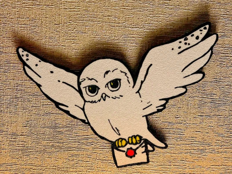 Hedwig hueforge wall art