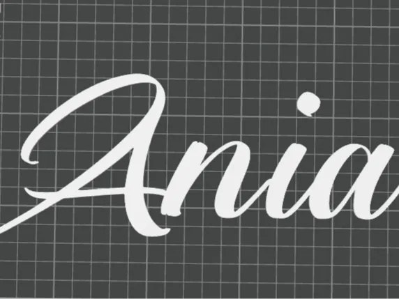 Name Ania. Part of another project, letters "A"