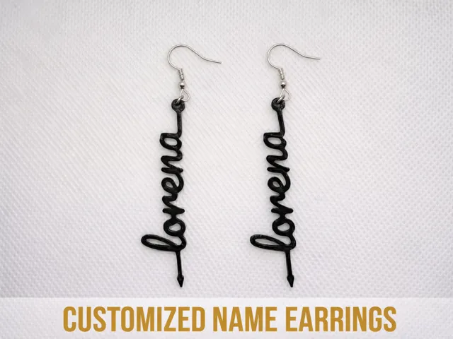 Customizable Name Earrings Generator StraightStyle