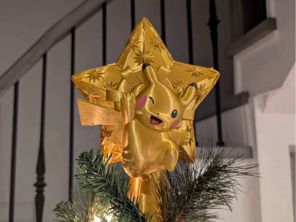 Pikachu Staryu Pok mon Holiday Tree Topper By GoingMerryPrinting pikachu-staryu-pok-mon-holiday-tree-topper-by-goingmerryprinting