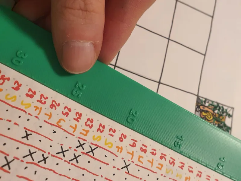 Bullet Journal A5 Dot Grid Ruler v1