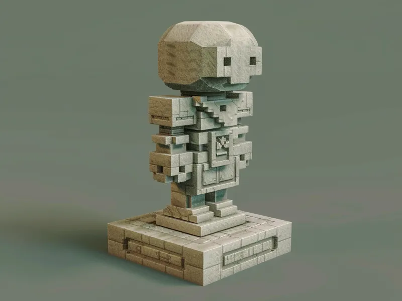 Minecraft Robot on a podest