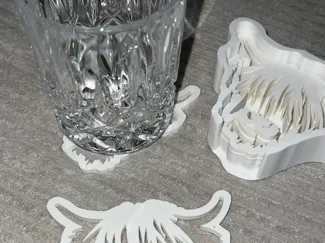 Glasuntersetzer Set – Kuh Design 