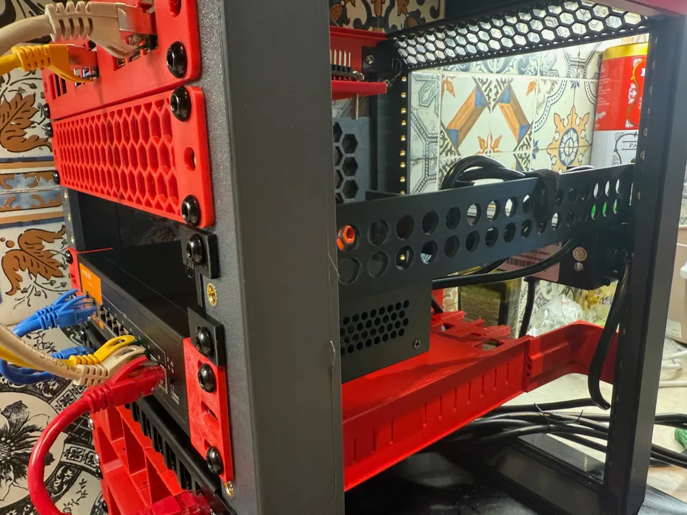 Lab Rax Cable Management for 10inch / 19inch rack - Free 3D Print Model ...