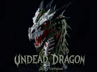 Undead Dragon - Creepy Zombie Bust