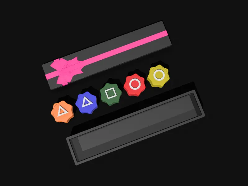 Squid Game Set - Gonggi mit Sarg für Aufbewahrung