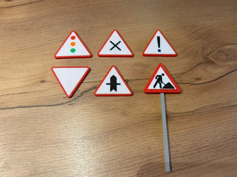 Straßenschilder Set Maßstab 1:16 Bruder Baustelle